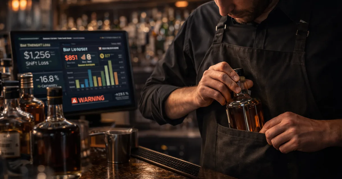 bar owner detecting bartender theft with inventory data