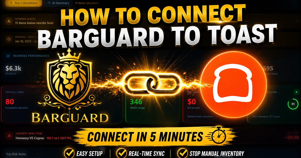 Toast POS Integration for Bar Inventory Tracking | BarGuard